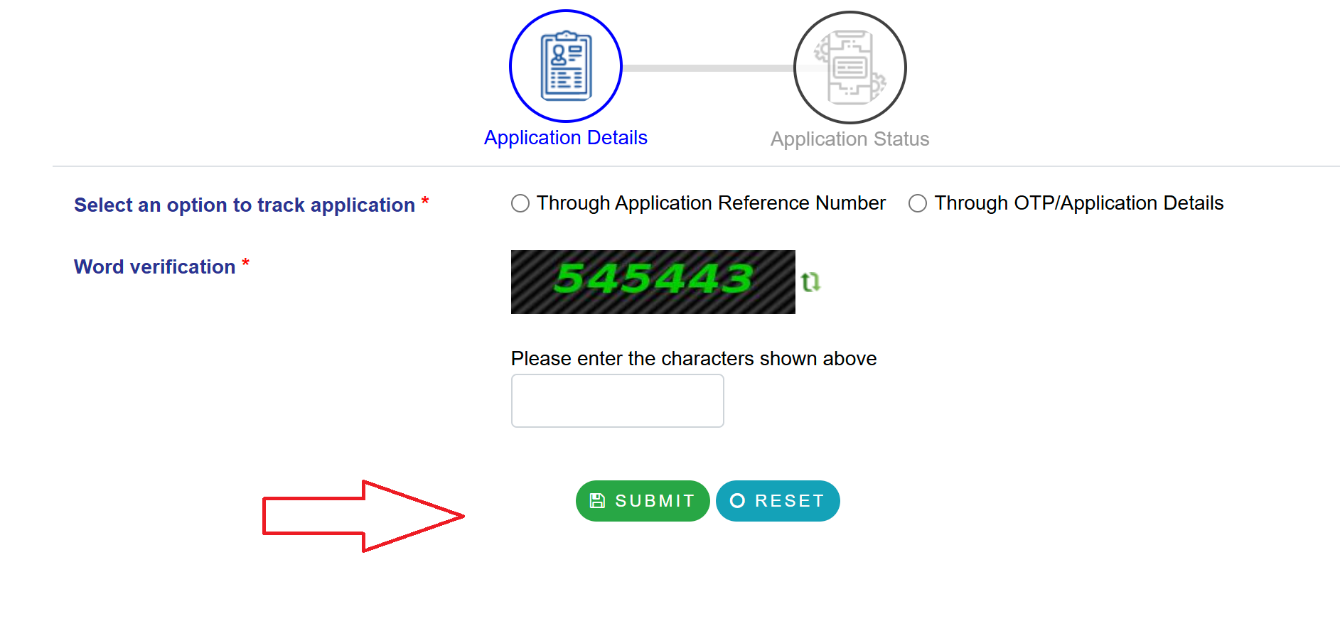 Domicile Certificate Application Status